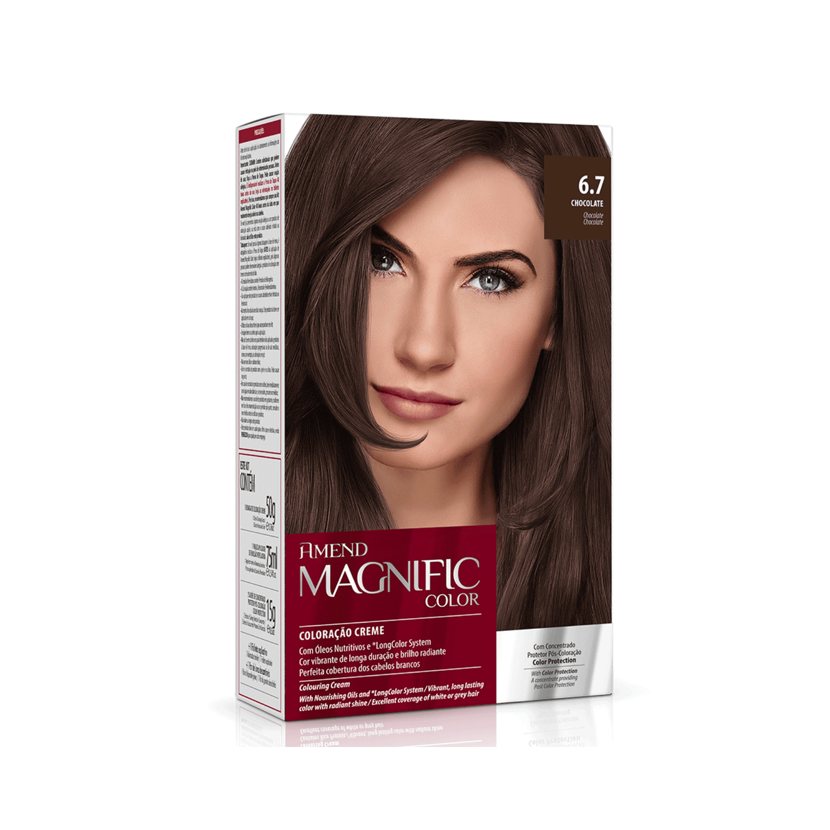 kit de tintura amend magnific color 6 7 louro escuro chocolate